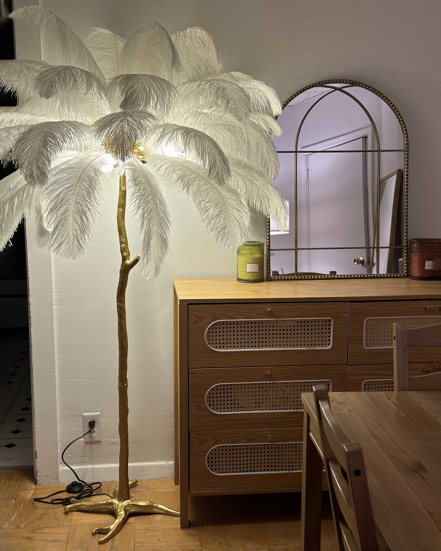 "Feather Oasis" Floor Lamp