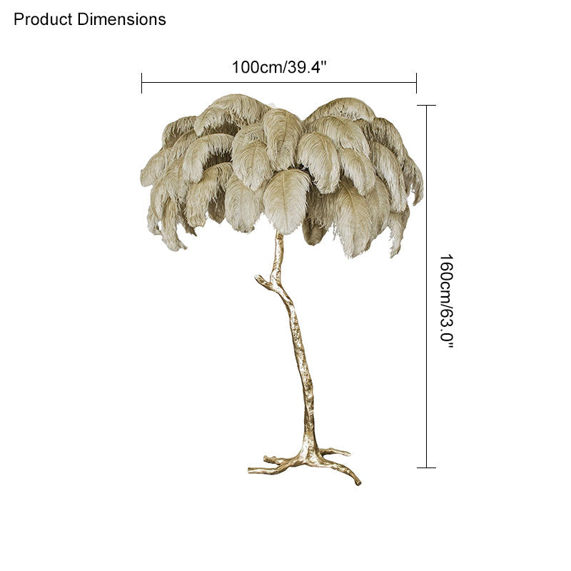 "Feather Oasis" Floor Lamp