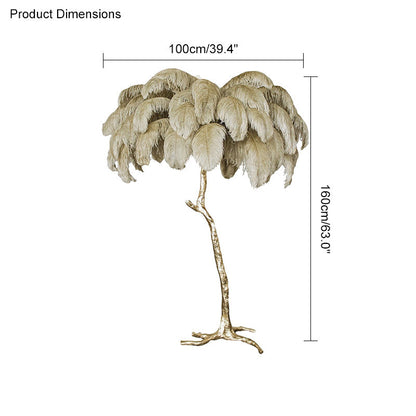 "Feather Oasis" Floor Lamp