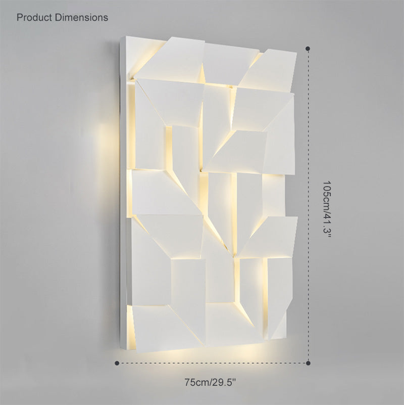Rectangular Sculptural Wall Light