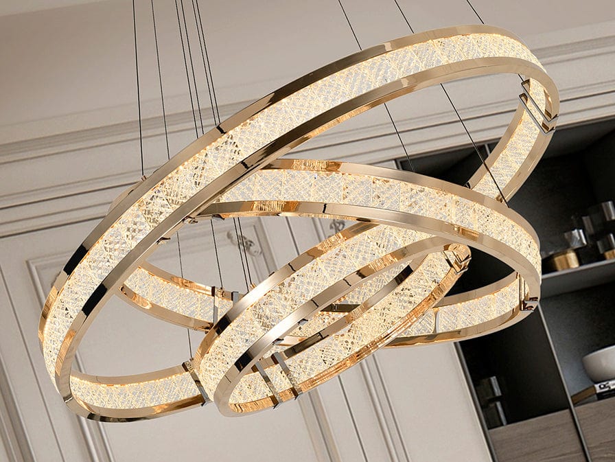 LED Lustre Or pour Salon