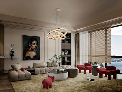 LED Lustre Or pour Salon