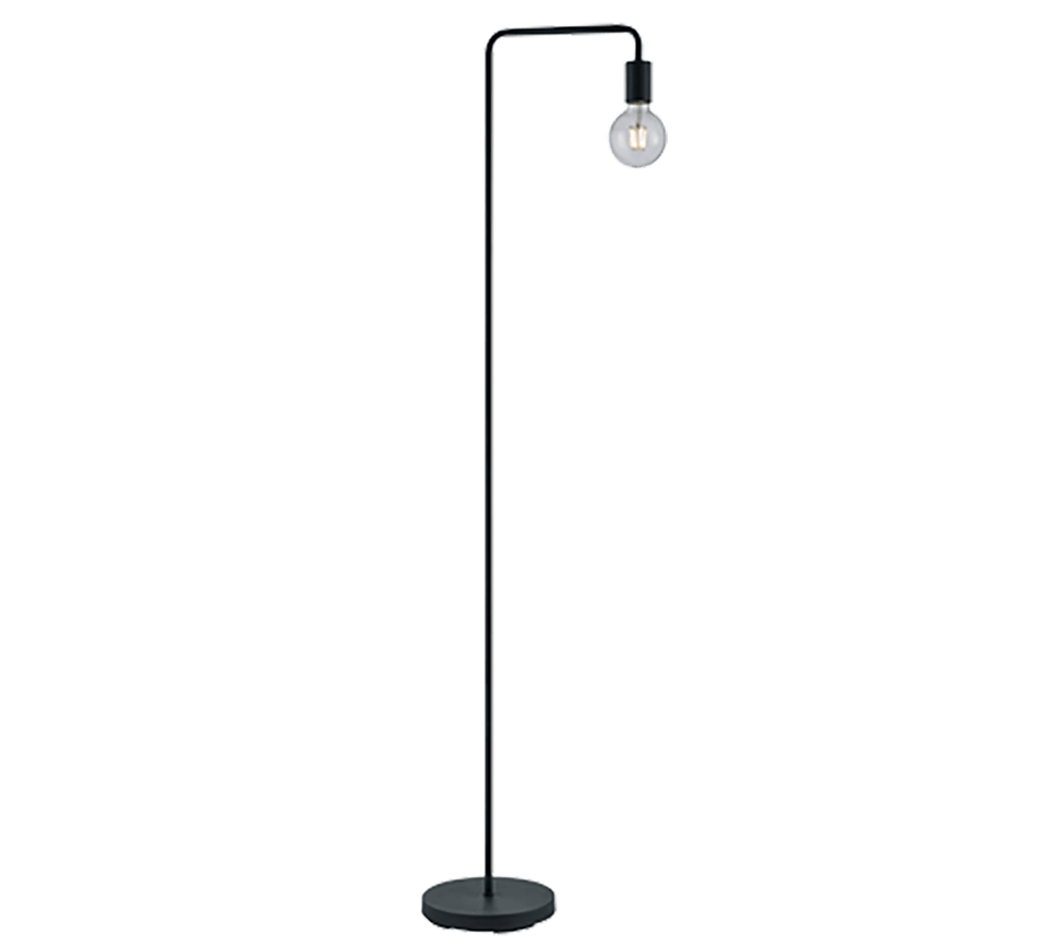 Lampadaire Ampoule et Pied Noir pour Salon