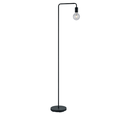 Lampadaire Ampoule et Pied Noir pour Salon