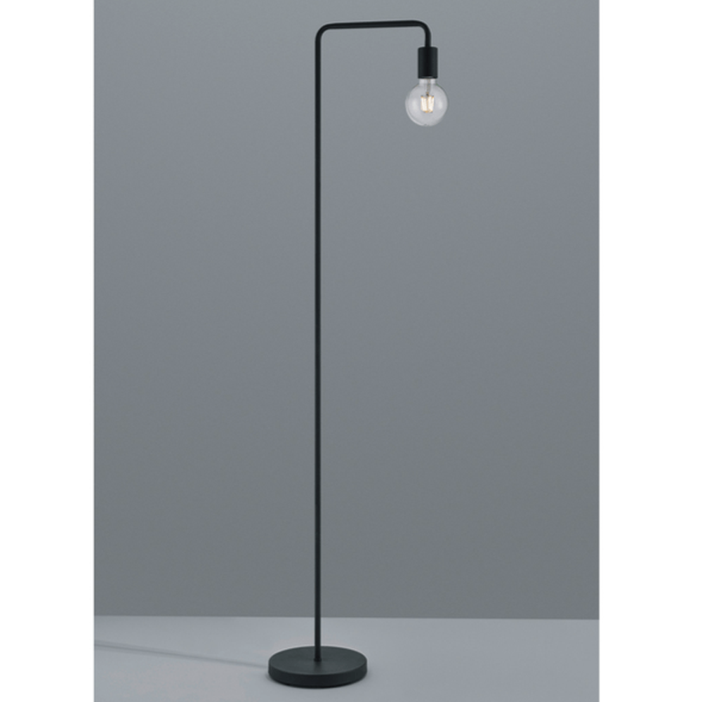 Lampadaire Ampoule et Pied Noir pour Salon