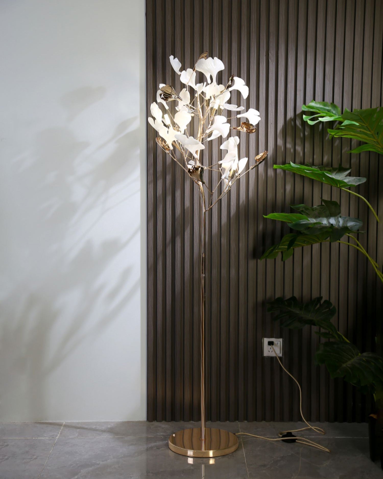 Lampadaire Arbre Ginkgo en Céramique