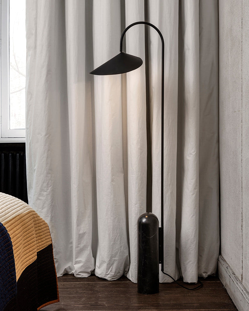 Lampadaire Arc Réglable avec Base en Marbre
