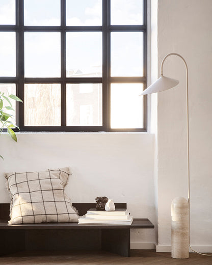 Lampadaire Arc Réglable avec Base en Marbre