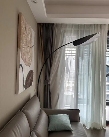 Lampadaire Arqué Moderne Noir