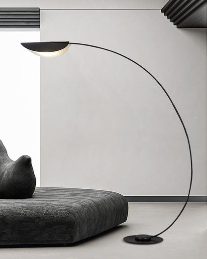 Lampadaire Arqué Moderne Noir