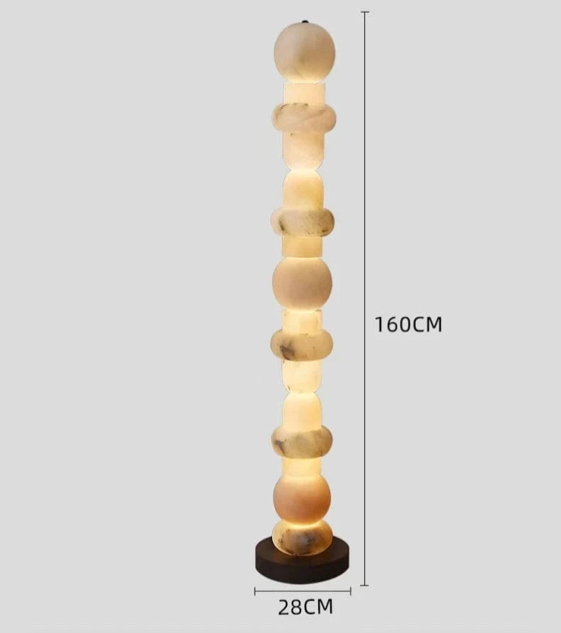 Lampadaire Blanc En Marbre Design Italien Pour Intérieur Moderne