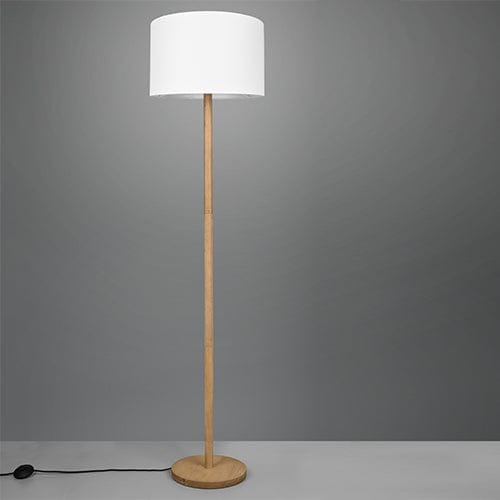 Lampadaire Bois Et Blanc