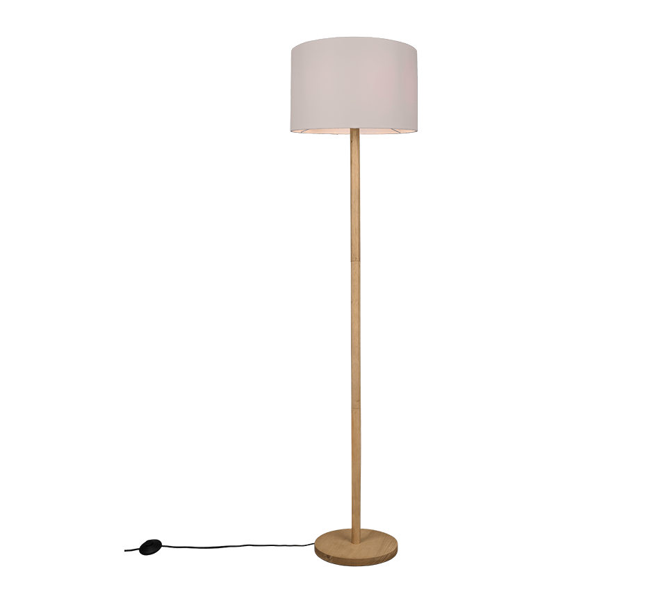Lampadaire Bois Et Blanc