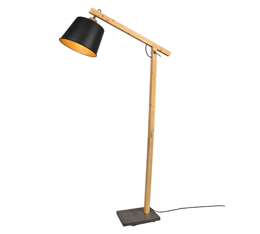 Lampadaire Bois et Noir