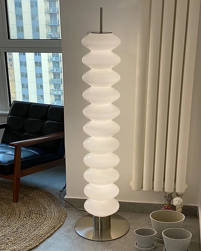 Lampadaire Colonne Boules de Verre