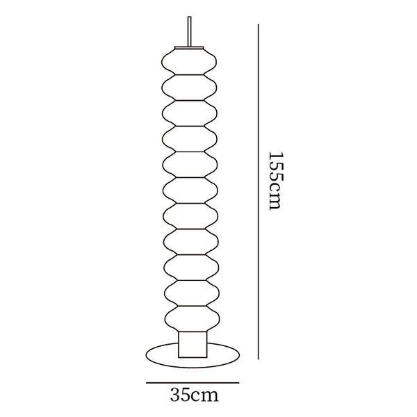 Lampadaire Colonne Boules de Verre