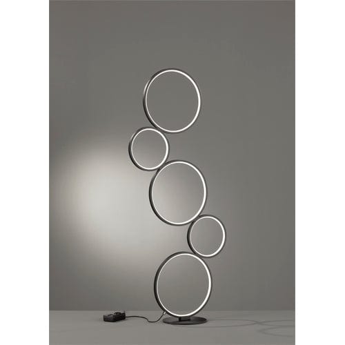 Lampadaire Design Anneaux LED Noir