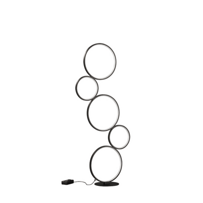 Lampadaire Design Anneaux LED Noir