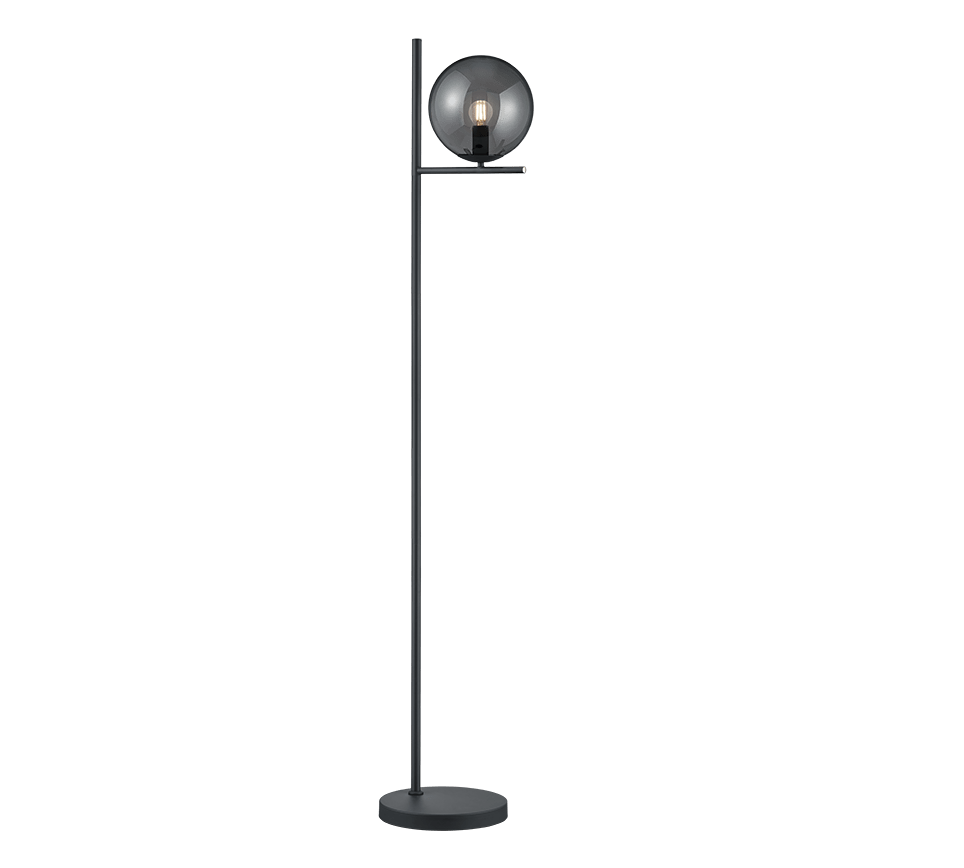 Lampadaire Design Noir En Verre