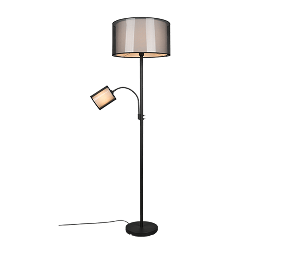 Lampadaire Design Noir Sur Pied