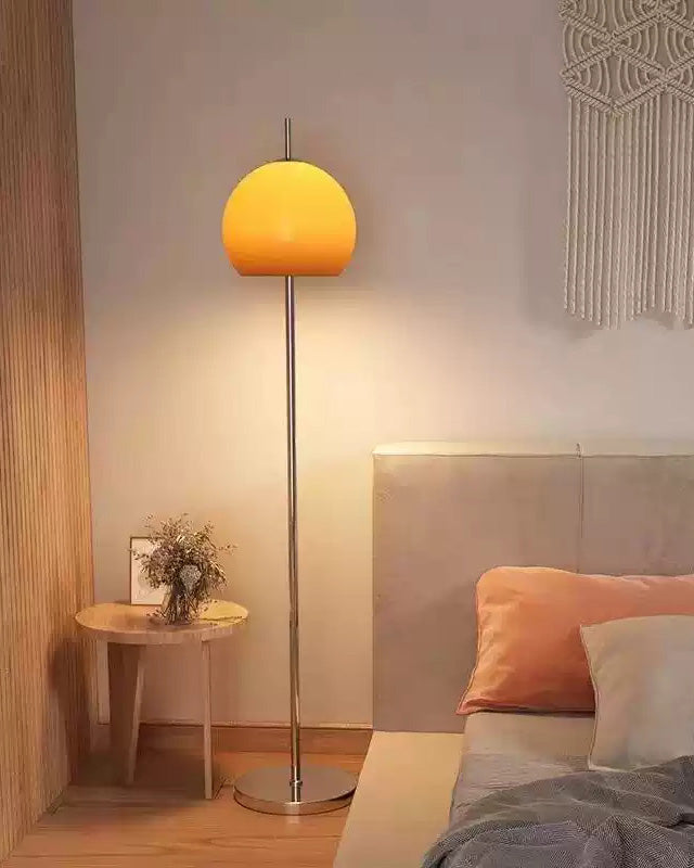 Lampadaire Dôme en Verre Style Bauhaus