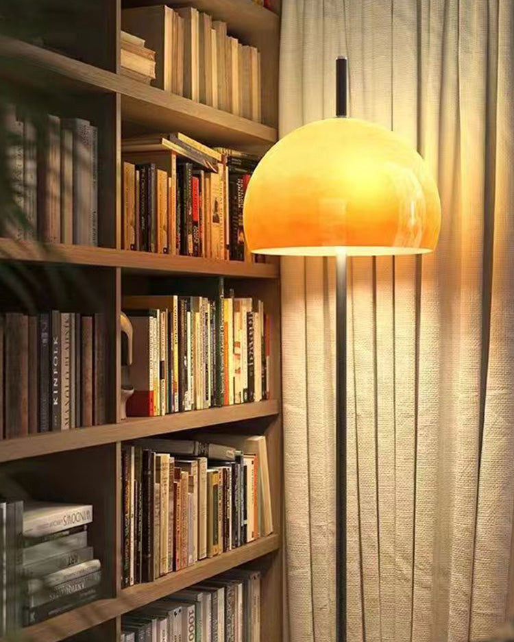 Lampadaire Dôme en Verre Style Bauhaus