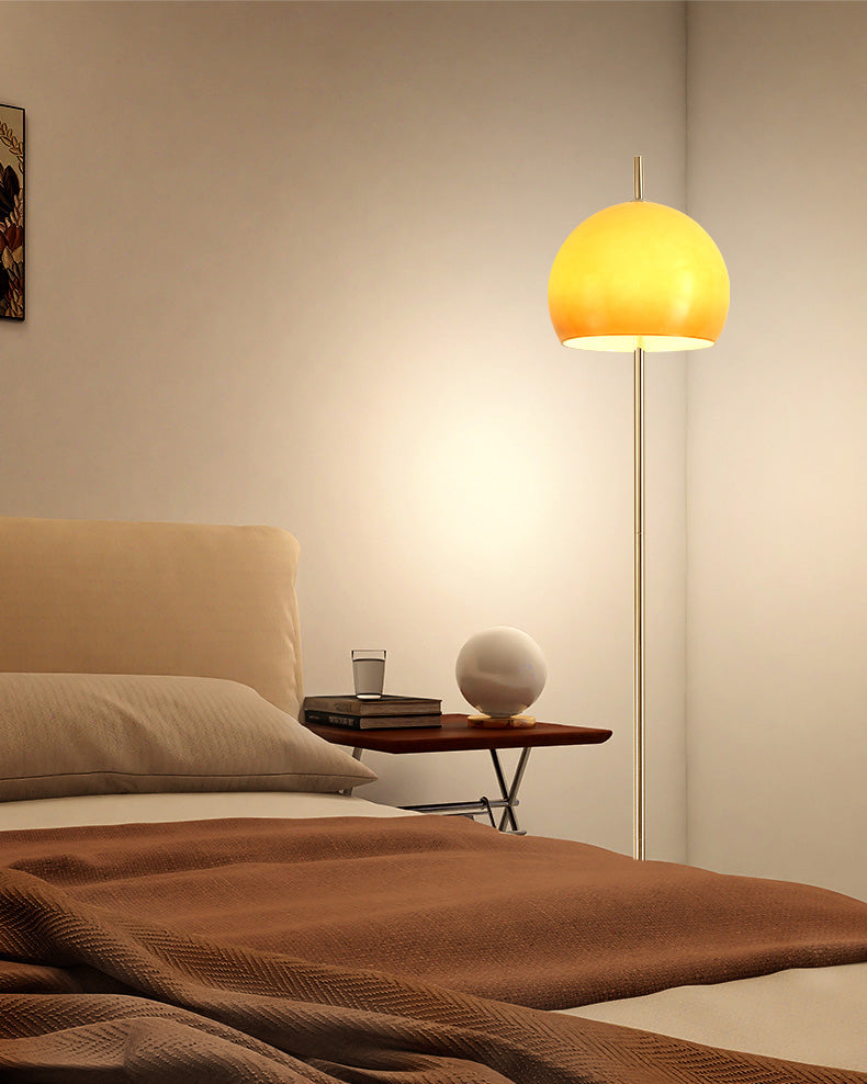 Lampadaire Dôme en Verre Style Bauhaus