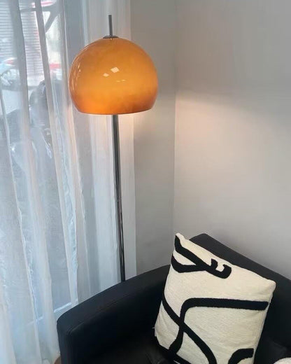 Lampadaire Dôme en Verre Style Bauhaus