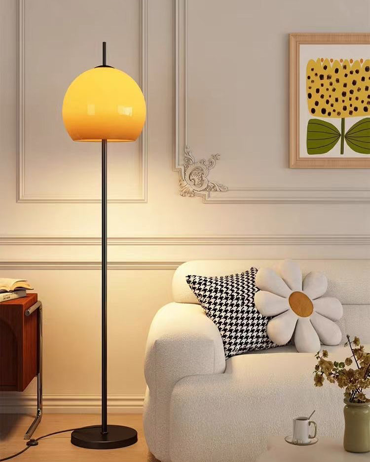 Lampadaire Dôme en Verre Style Bauhaus