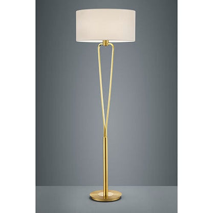 Lampadaire Dore et Abat Jour - Style Moderne