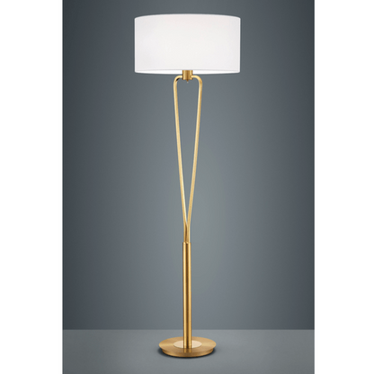Lampadaire Dore et Abat Jour - Style Moderne