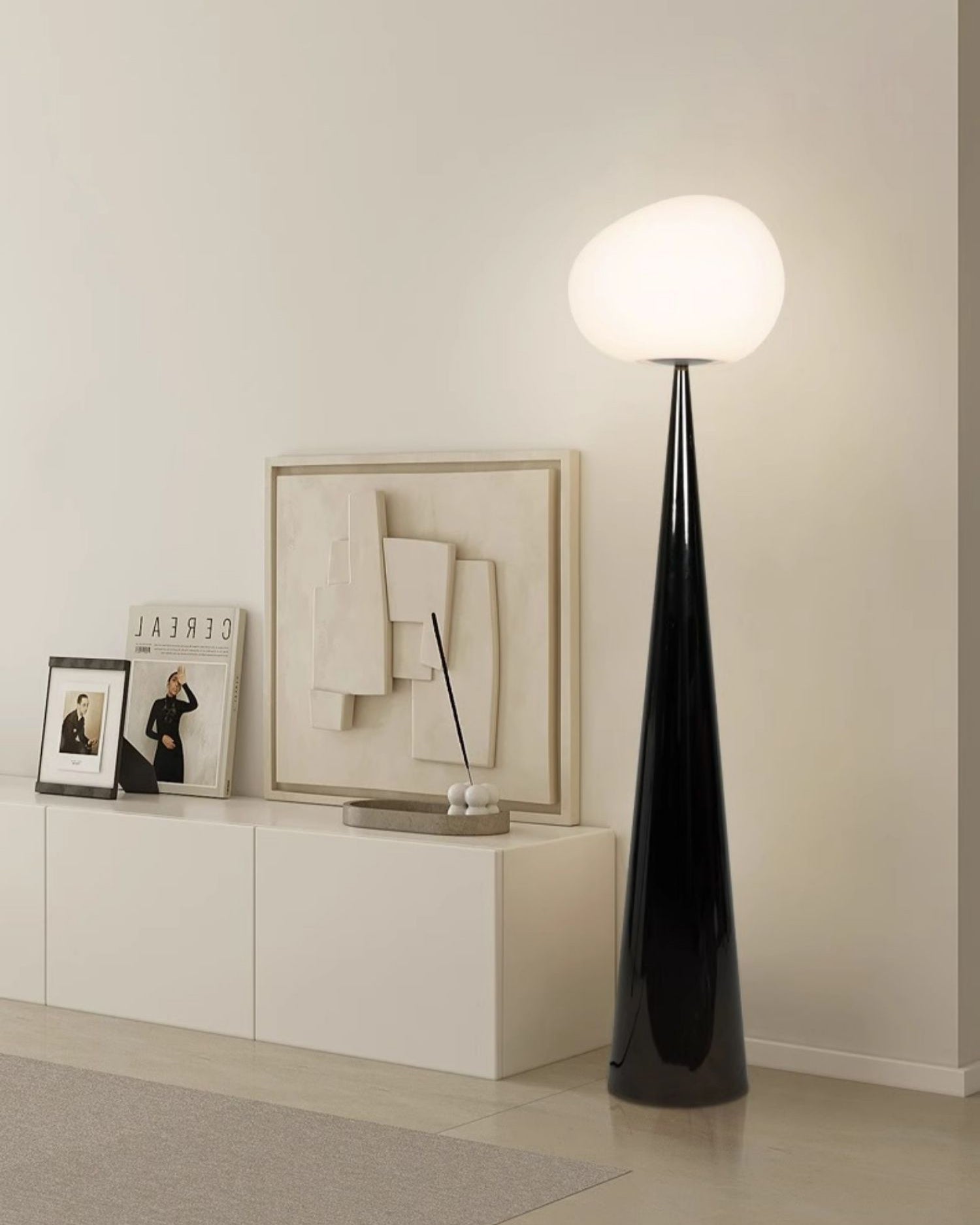 Lampadaire Éclipse Blanche