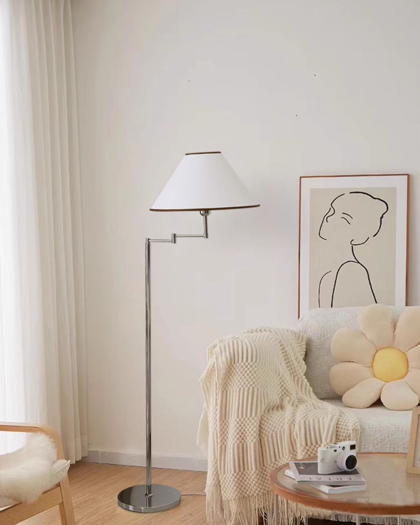 Lampadaire Éclipse Chromée
