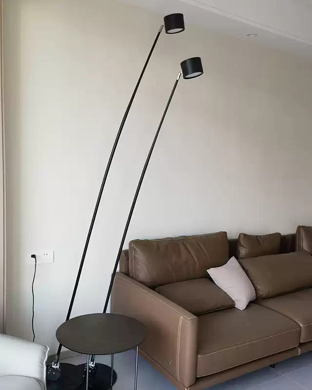 Lampadaire Fin Réglable Noir