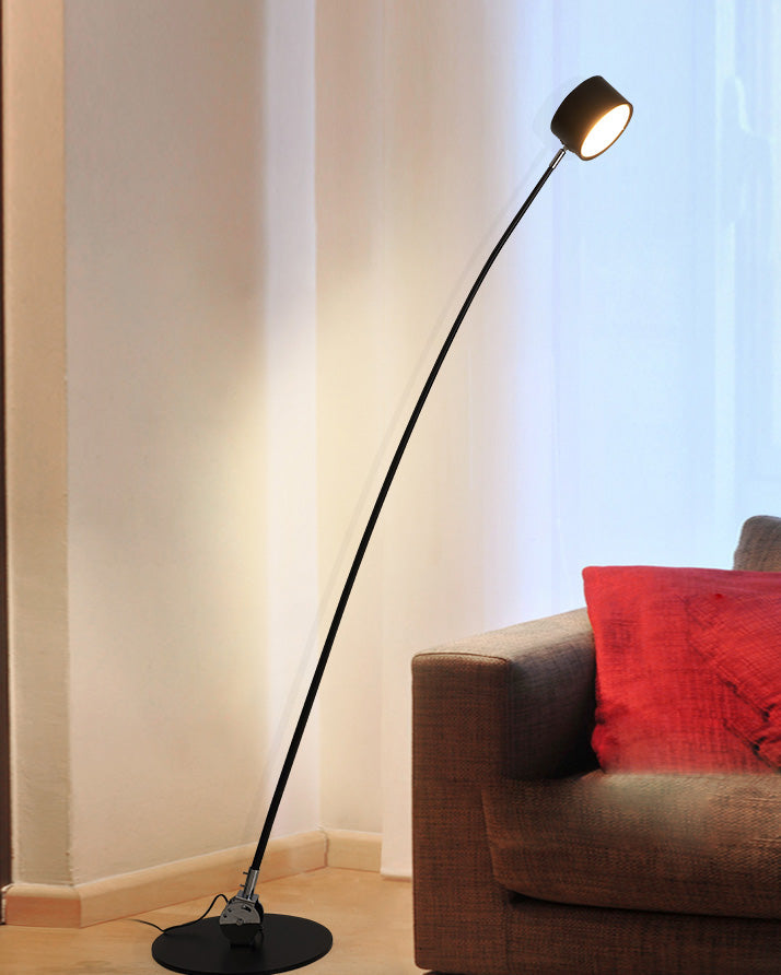 Lampadaire Fin Réglable Noir
