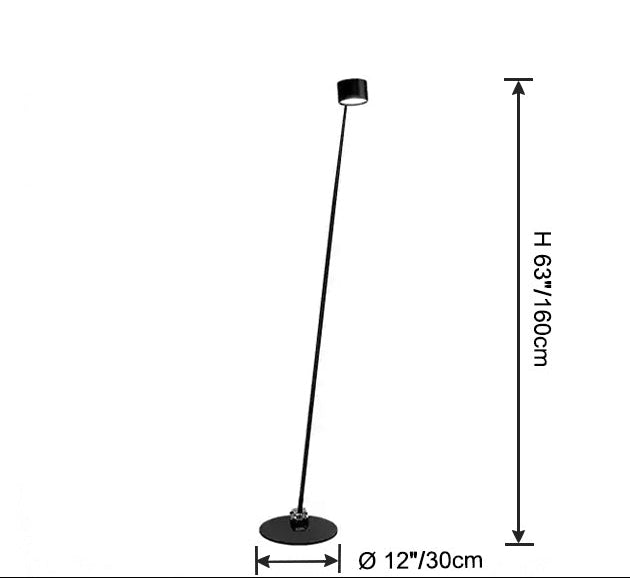 Lampadaire Fin Réglable Noir