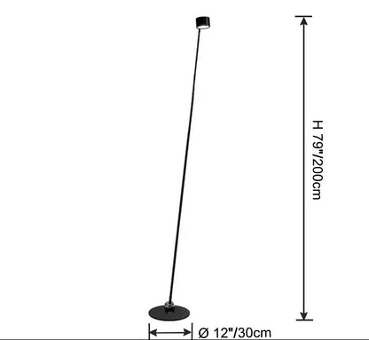 Lampadaire Fin Réglable Noir