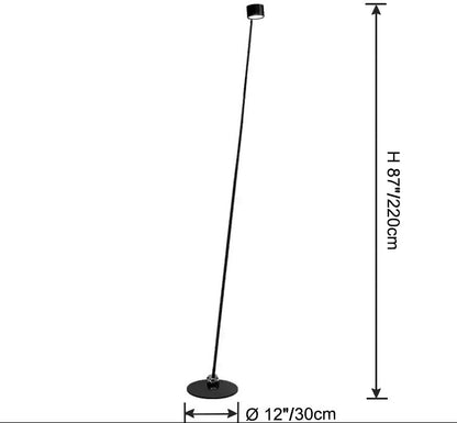 Lampadaire Fin Réglable Noir