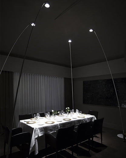 Lampadaire Fin Réglable Noir