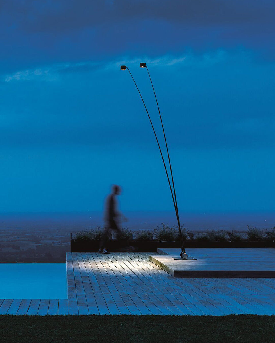 Lampadaire Fin Réglable Noir