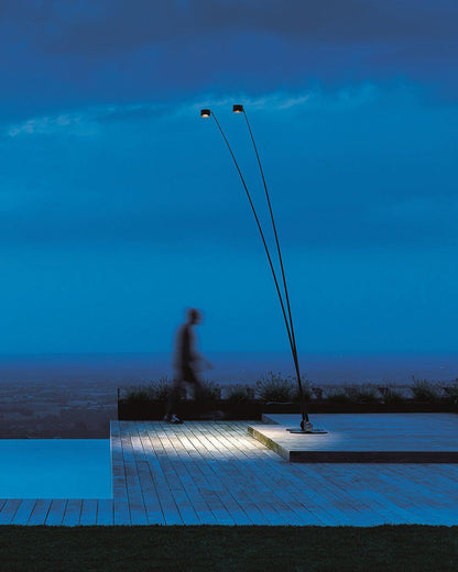 Lampadaire Fin Réglable Noir