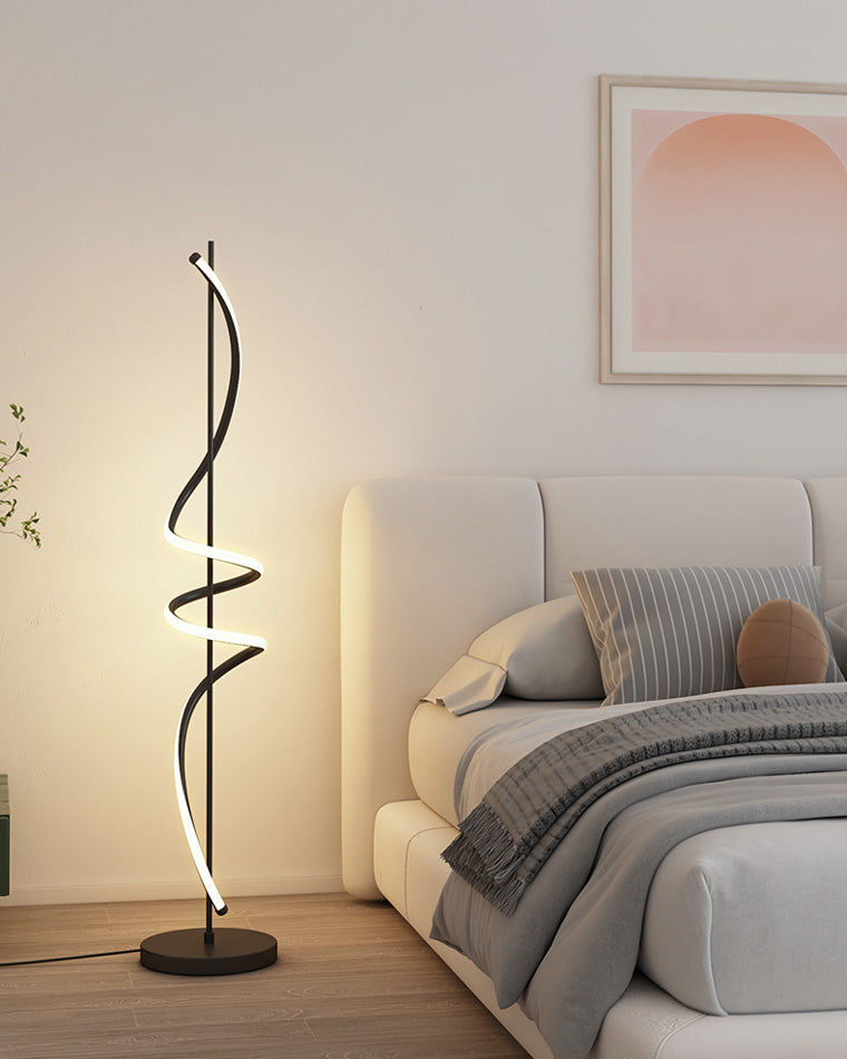 Lampadaire LED "Spiral Glow"