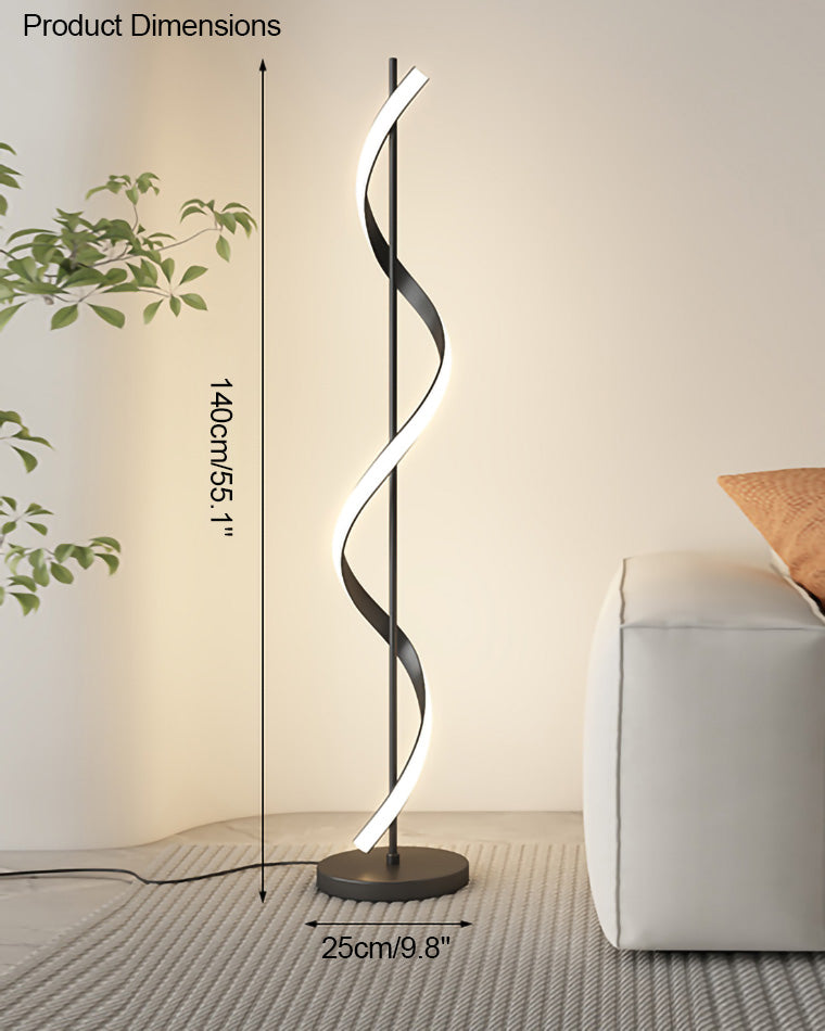 Lampadaire LED "Spiral Glow"