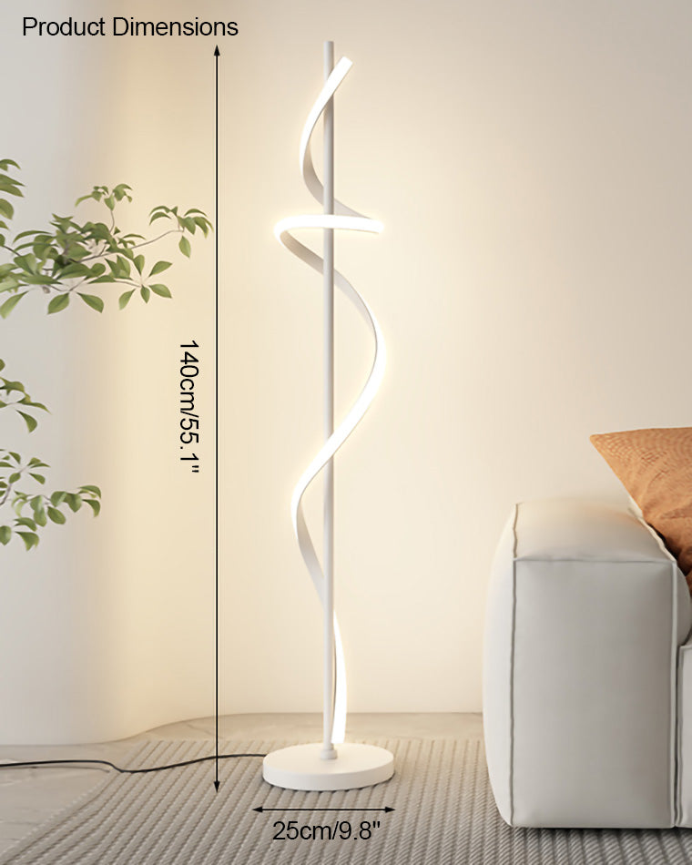 Lampadaire LED "Spiral Glow"