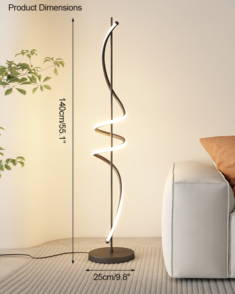 Lampadaire LED "Spiral Glow"