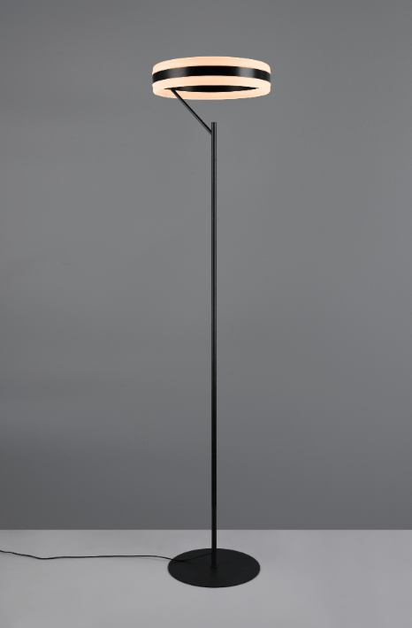 Lampadaire LED noir minimaliste - Dimmable