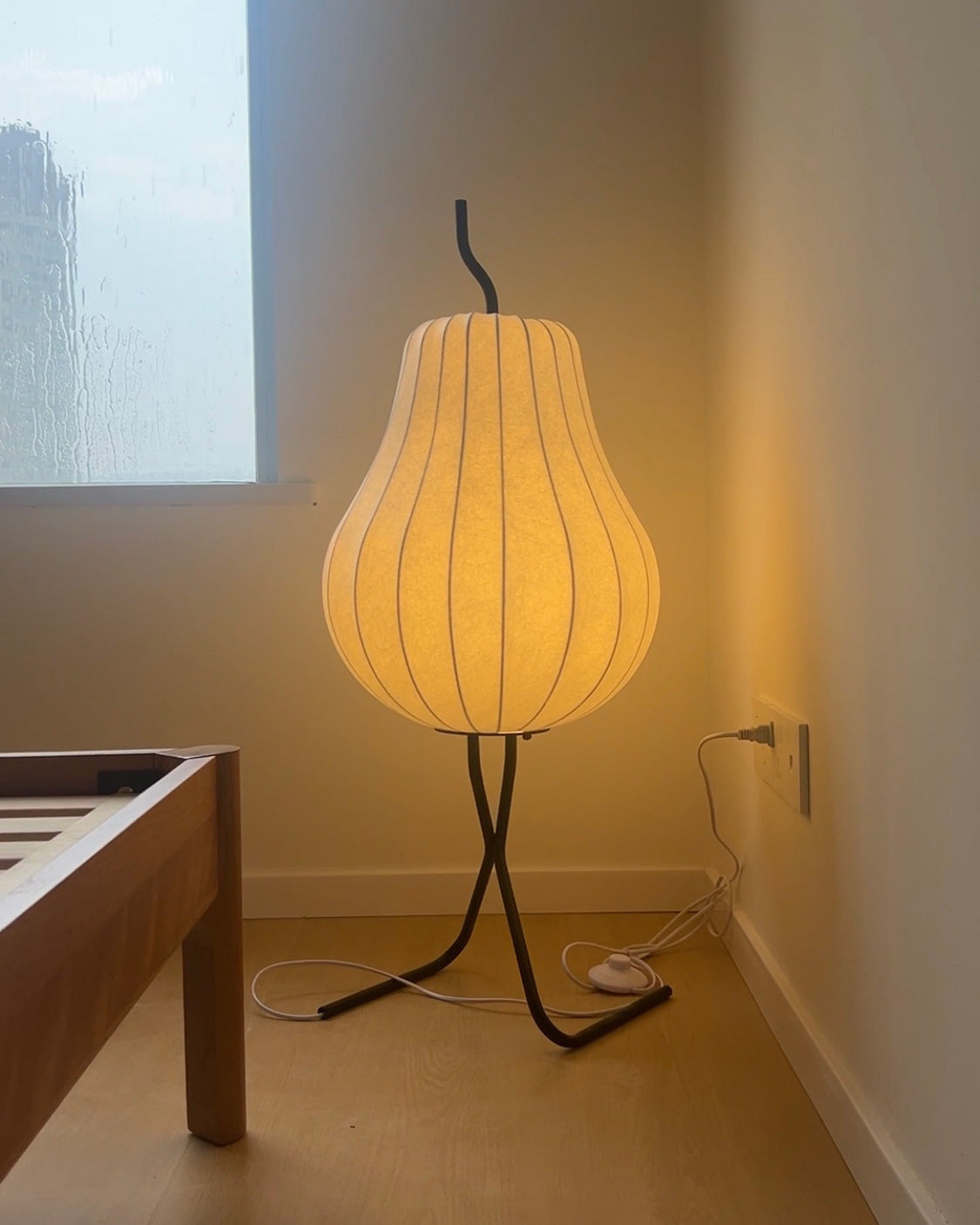Lampadaire Lanterne Poire en Soie