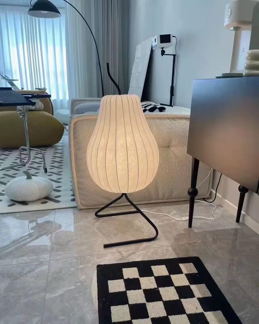 Lampadaire Lanterne Poire en Soie