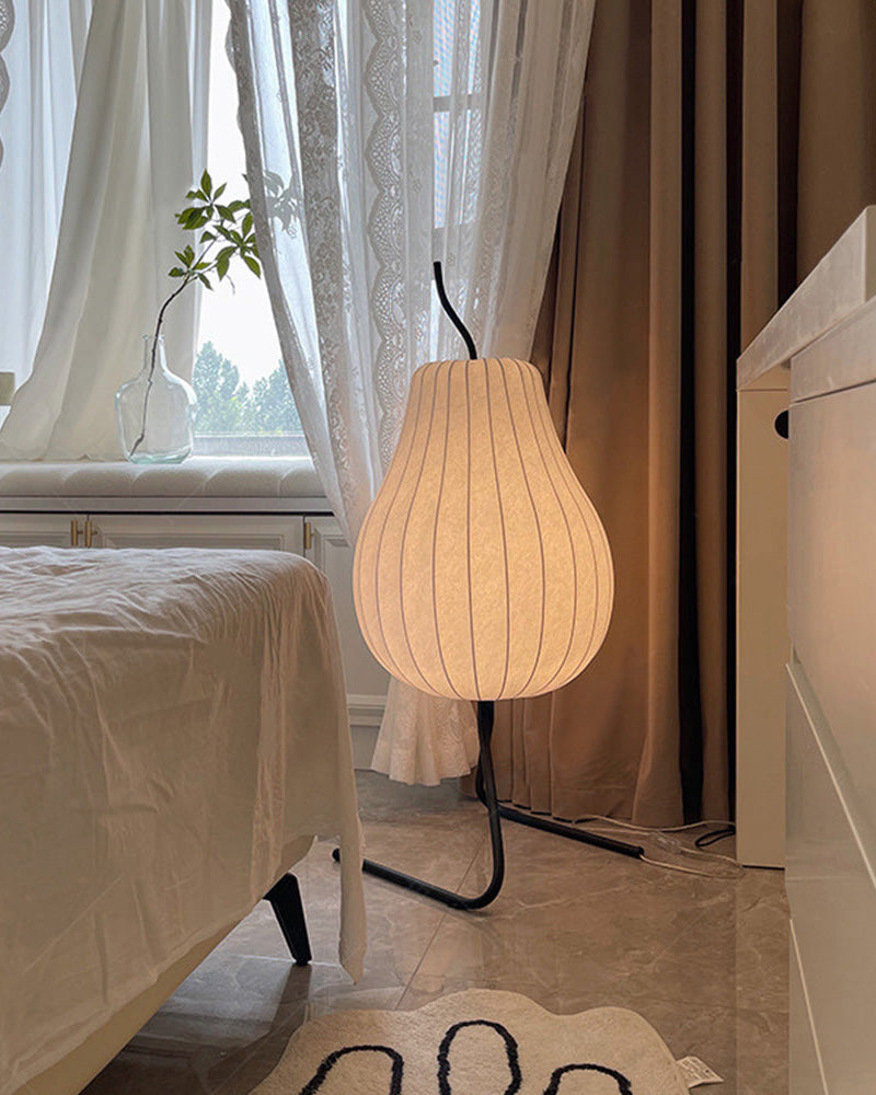 Lampadaire Lanterne Poire en Soie