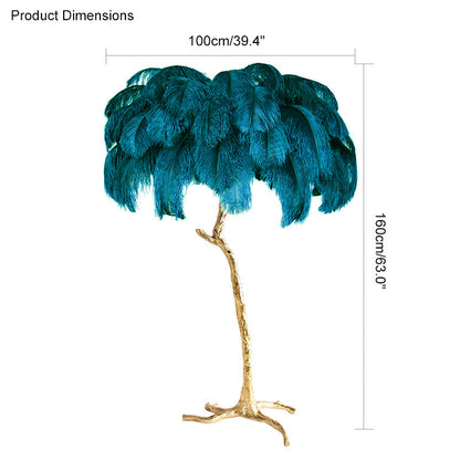 Lampadaire "Oasis de Plumes"